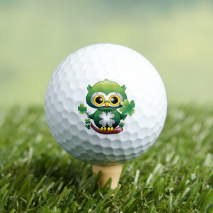Pelotas De Golf Búho Bebé Lindo Cartel de San Patricio