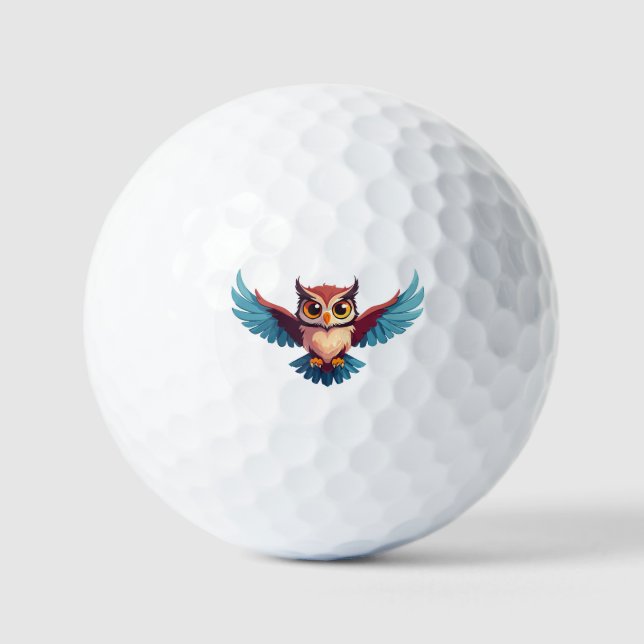 Pelotas De Golf búho con ojos grandes (Anverso)