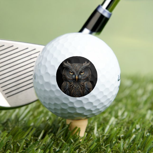 Pelotas De Golf Búho Steampunk Screech (Subido por el creador)