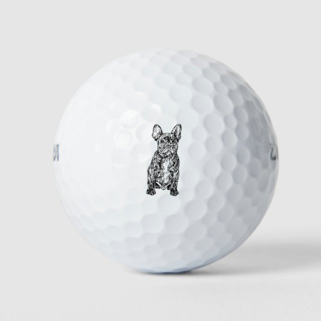Pelotas De Golf Bulldog francés (Anverso)
