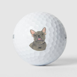 Pelotas De Golf Bulldog francés Blue Gray Frenchie