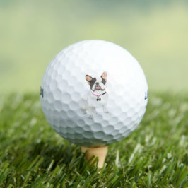 Pelotas De Golf Bulldog francés de canto blanco