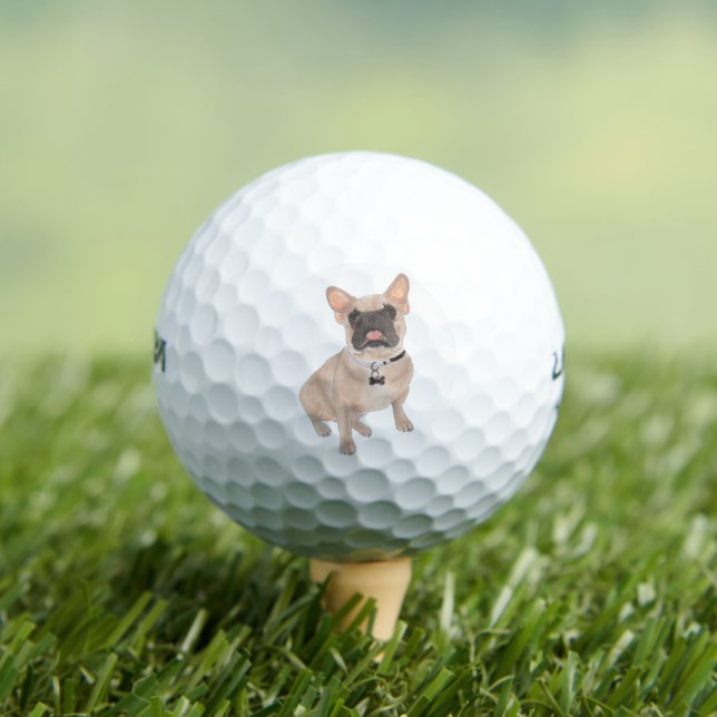 Pelotas De Golf Bulldog francés Fawn Masked Frenchie (Camiseta in situ)