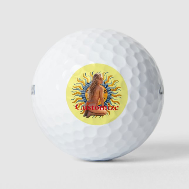 Pelotas De Golf Buns Out Bikini Beach Chica Thunder_Cove (Anverso)