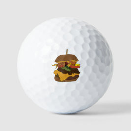 Pelotas De Golf Burger Hamburger Burger Burger Love Ilustracion