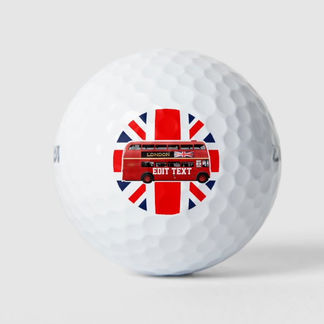 Pelotas De Golf Bus Red London Doble Decker (Anverso)