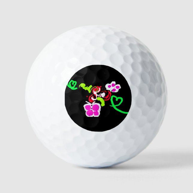 Pelotas De Golf Butterflies and Roses valentine  (Anverso)
