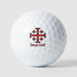 Pelotas De Golf Caballero Templario de Jerusalén Cruz Cruzado Deus