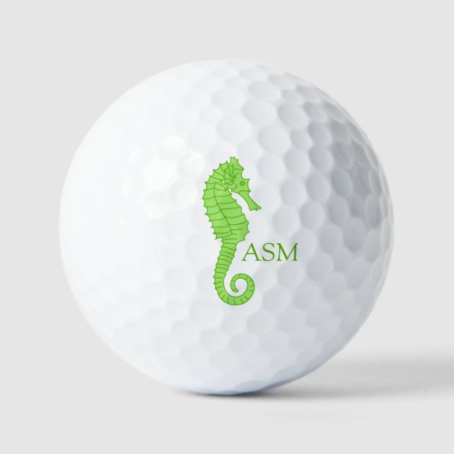 Pelotas de Golf Caballito de Mar Muy Verdes (Anverso)