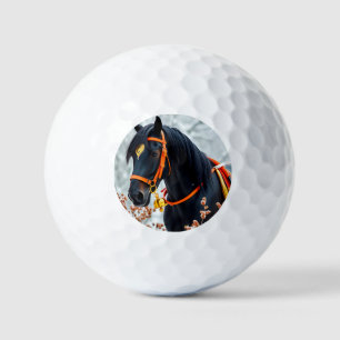 Pelotas De Golf Caballo castaño negro elegante