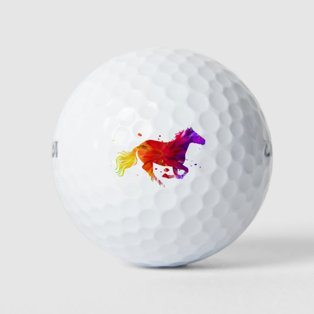 Pelotas De Golf Caballo colorido (Anverso)