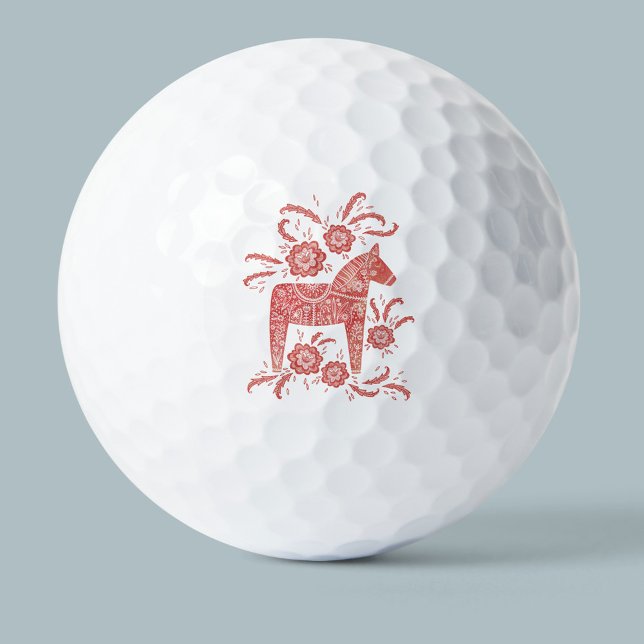 Pelotas De Golf Caballo de dala sueco rojo y blanco (Subido por el creador)