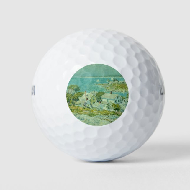 Pelotas De Golf Cabeceras de Nueva Inglaterra (arte paisajístico c (Anverso)