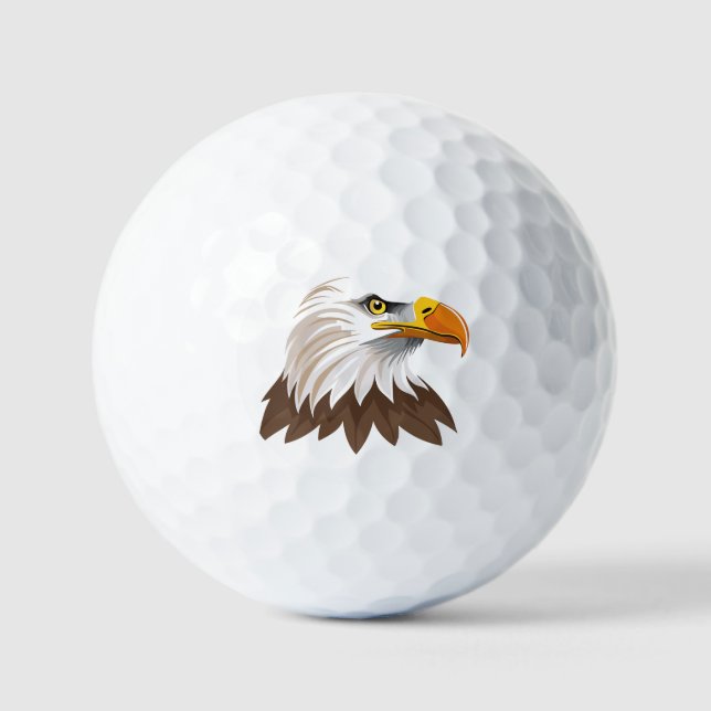Pelotas De Golf Cabeza de águila calva (Anverso)