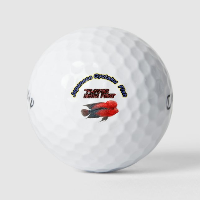 Pelotas De Golf Cabeza de flor de Gyotaku 🥎 de golf premium 🔥 (Anverso)