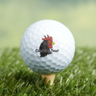 Pelotas de Golf Cabeza de Gallo Negro