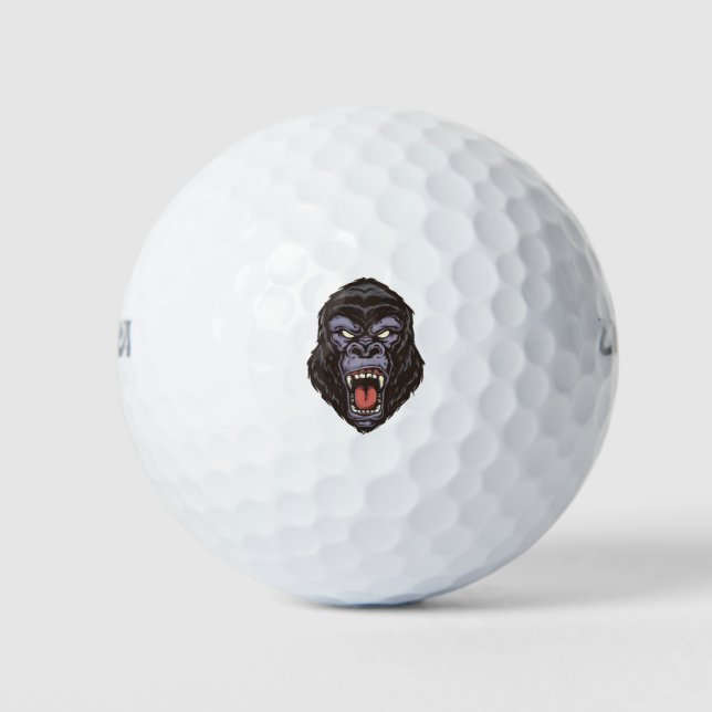 Pelotas De Golf Cabeza de gorila enojada (Anverso)