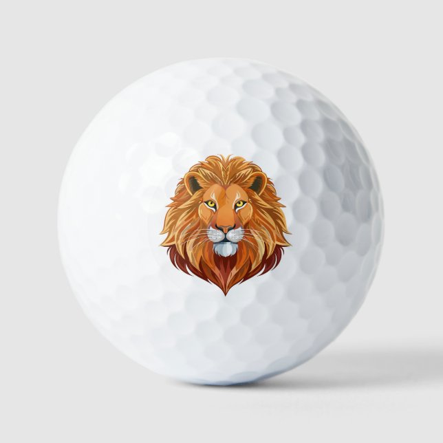 Pelotas De Golf Cabeza de león retrato vista frontal (Anverso)