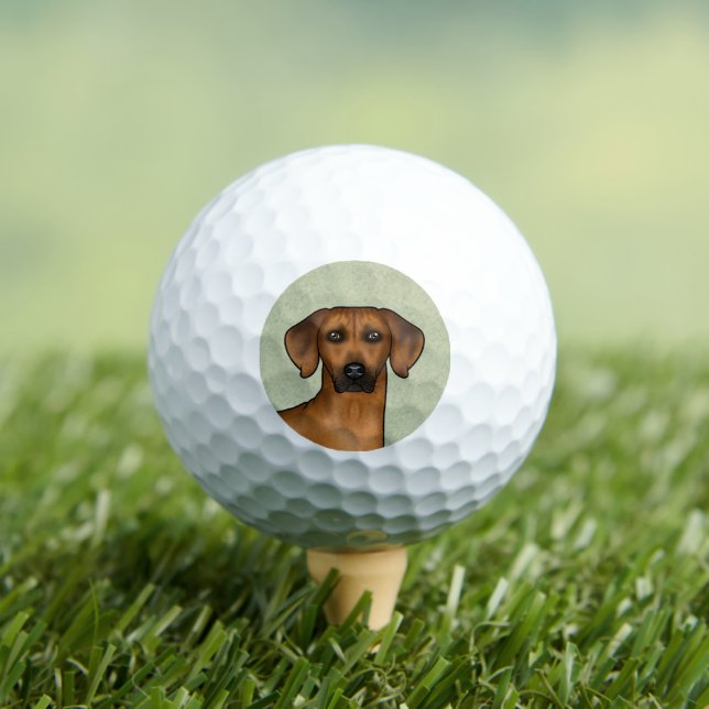 Pelotas De Golf Cabeza de perro león africano Ridgeback de Rodesia (Camiseta in situ)