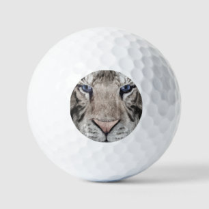 Pelotas De Golf Cabeza de Tigre Blanco Estética de Vida Silvestre