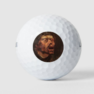 Pelotas De Golf Cabeza de un hombre enojado (tristeza y sufrimient