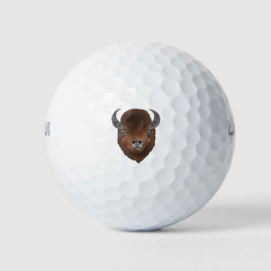 Pelotas De Golf Cabeza de veneno búfalo arte animal salvaje