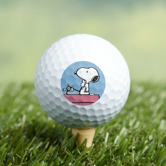 Pelotas De Golf Cacahuetes | Esnoopia en la máquina de escribir (Camiseta in situ)