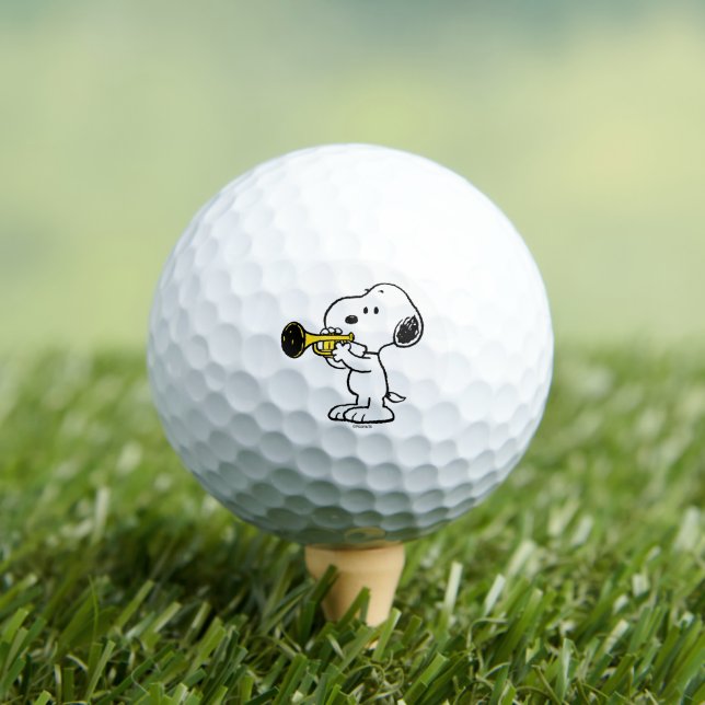 Pelotas De Golf Cacahuetes | Jugador de trompeta Snoopy (Camiseta in situ)