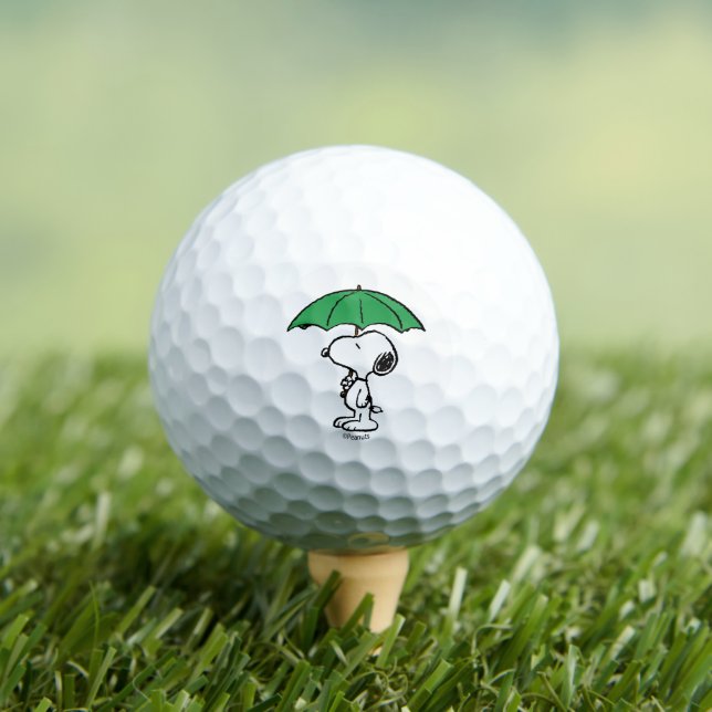 Pelotas De Golf Cacahuetes | Snoopy Green Umbrella (Camiseta in situ)