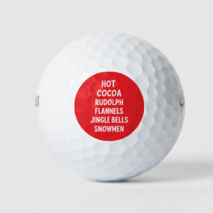 Pelotas De Golf Cacao Caliente Rudolph Franela Campanas de Navidad