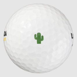 Pelotas De Golf Cactus verdes felices en verano rosa