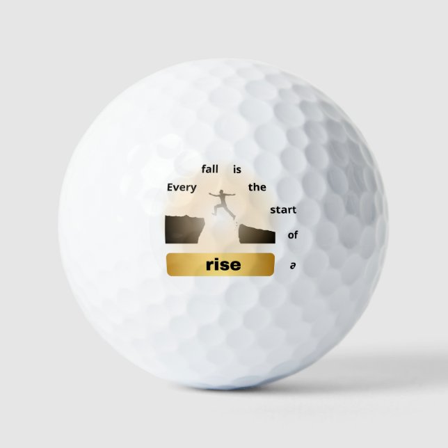 Pelotas De Golf "Cada Caída Es el Comienzo de una Subida – Salto d (Anverso)