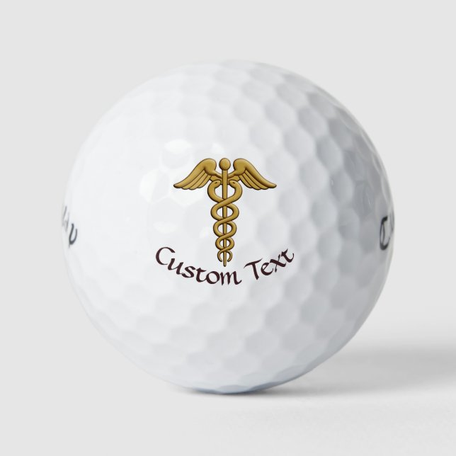 Pelotas De Golf Caduceus dorado (Anverso)