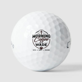 Pelotas De Golf Café de la Mañana con Wade Fe Familia Libertad Gol