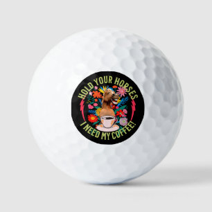 Pelotas De Golf Café divertido para amantes de caballos y humor
