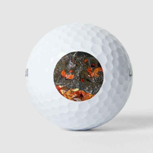 Pelotas De Golf Caídas en cataratas en fotografía de otoño (Anverso)