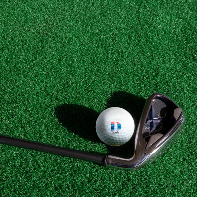 Pelotas De Golf Cal azul lindo monogramado inicial D (Subido por el creador)