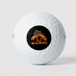 Pelotas De Golf Calabaza de gatos de Halloween