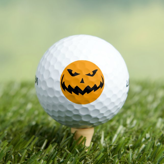 Pelotas De Golf Calabaza de Halloween Jack-o-Lantern (Camiseta in situ)