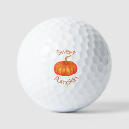 Pelotas De Golf Calabaza de naranja dulce acuarela