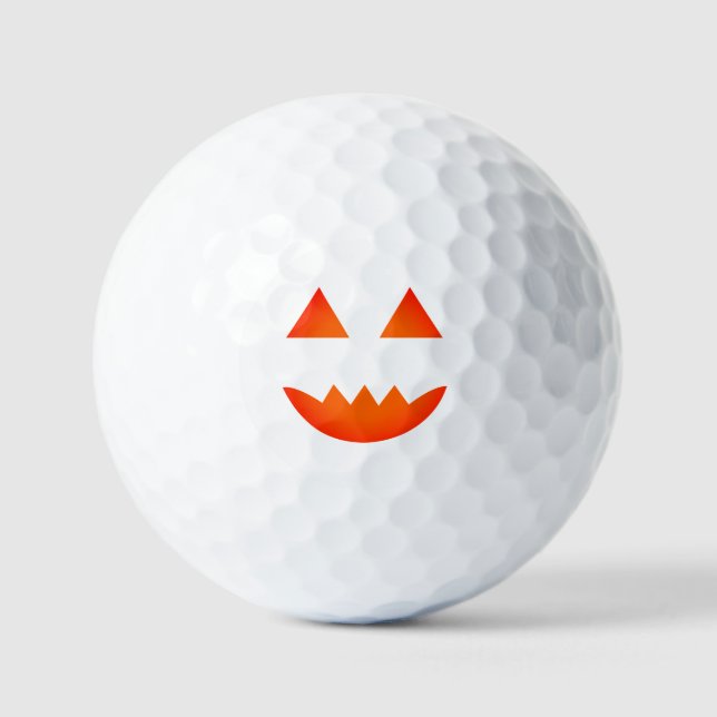 Pelotas De Golf Calabaza Naranja de Halloween (Anverso)