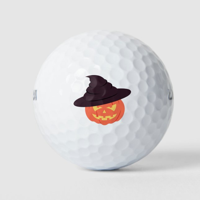 Pelotas De Golf Calabaza retro naranja (Anverso)