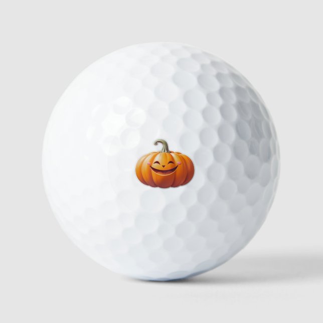 Pelotas De Golf Calabaza sonriente suave - Carácter de caída diver (Anverso)