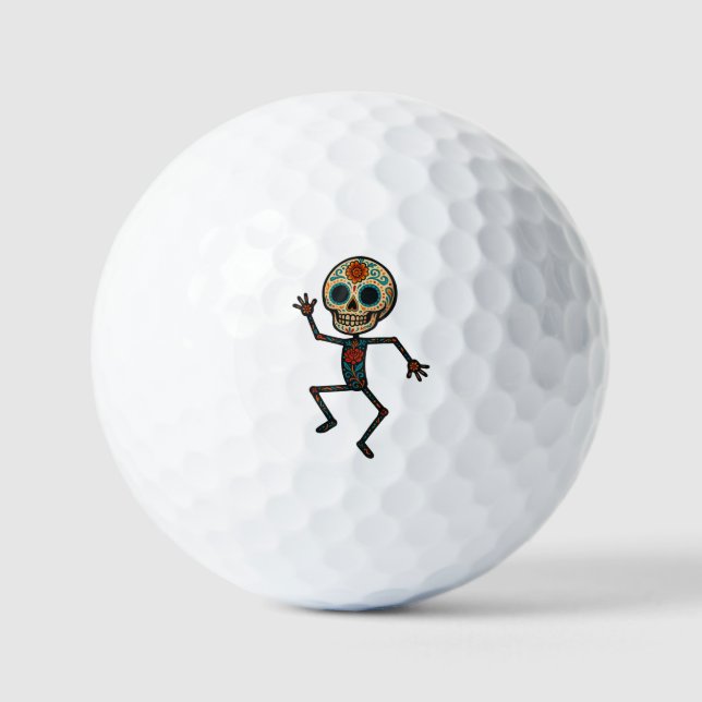 Pelotas De Golf Calavera Dancer Golf Balls (Anverso)