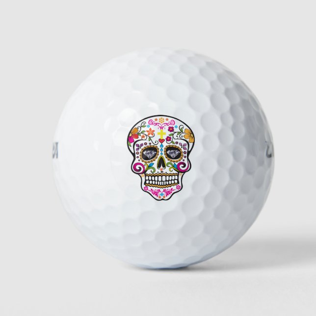 Pelotas De Golf Calavera de Azúcar (Anverso)
