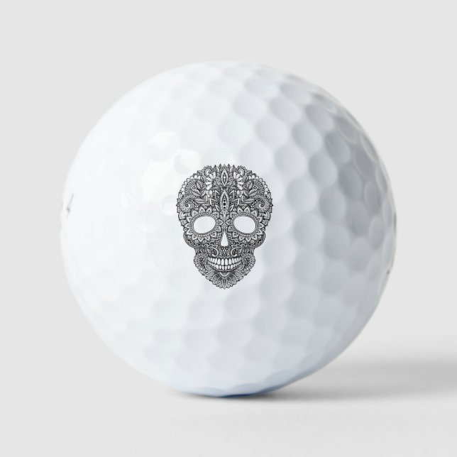 Pelotas De Golf Calavera humana inspirada (Anverso)