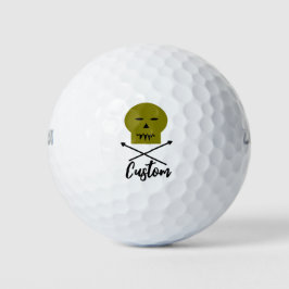 Pelotas De Golf Calavera personalizada y huesos cruzados