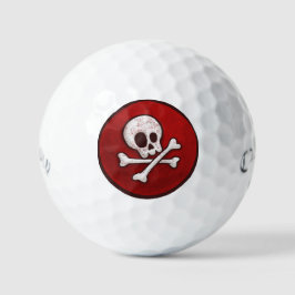 Pelotas De Golf Calavera pirata - ¡Peligro! Novedad Golfer Gift |