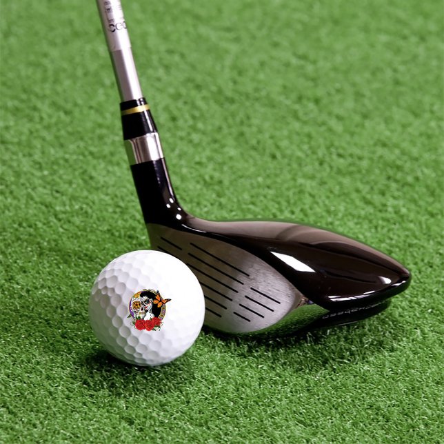 Pelotas De Golf Calaveras de azúcar Art Nouveau (Subido por el creador)