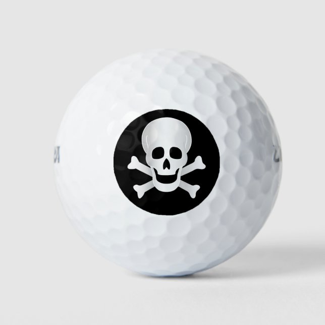 Pelotas De Golf Calaveras Y Huesos (Anverso)